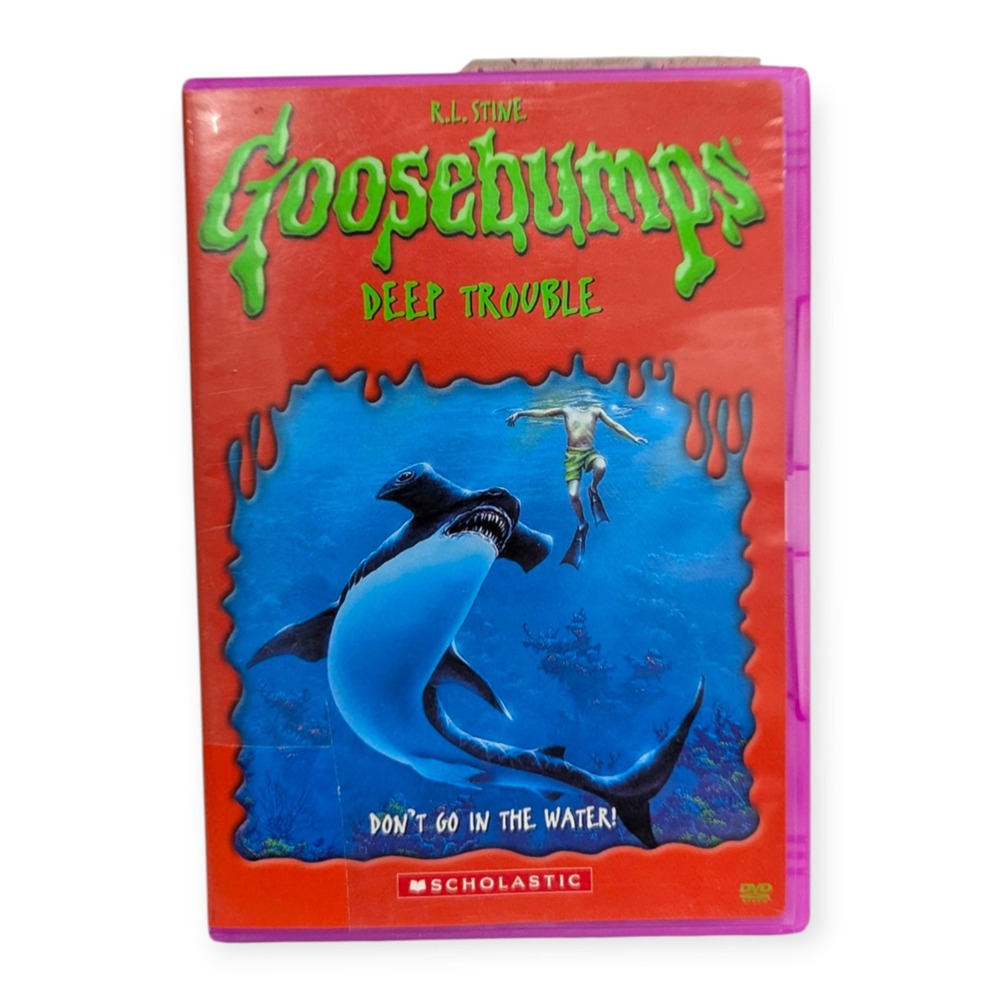 Goosebumps Deep Trouble DVD‎ RL Stine Scholastic Kids Horror Purple Case 2005